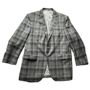 Holland & Sherry Savile Row Sherrykash Plaid Sport Coat Jacket 44R Men MINT